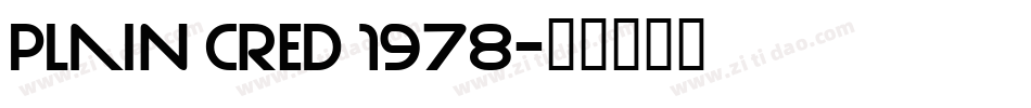 Plain Cred 1978字体转换